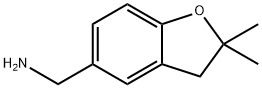 2,3-二氢-2,2-二甲基-5-苯并呋喃甲胺, 132570-56-0, 结构式