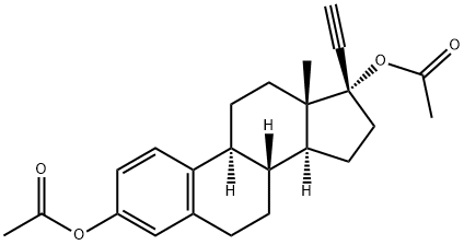 Ethynylestradiol Diacetate,13258-68-9,结构式