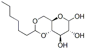 D-Glucopyranose, 4,6-O-heptylidene- Structure