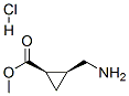 Cyclopropanecarboxylic acid, 2-(aminomethyl)-, methyl ester, hydrochloride, cis- (9CI) Structure