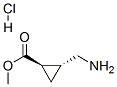 Cyclopropanecarboxylic acid, 2-(aminomethyl)-, methyl ester, hydrochloride, trans- (9CI) Structure