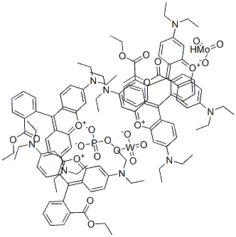 Xanthylium, 3,6-Bis(diethylamino)-9-[2-(ethoxycarbonyl)phenyl]-, Molybdatwolframatphosphat