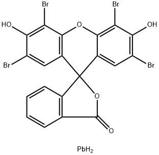 2-(2,4,5,7-tetrabromo-3,6-dihydroxyxanthen-9-yl)benzoic acid, lead salt Structure