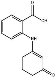 2-((3-オキソシクロヘキス-1-エニル)アミノ)安息香酸 化学構造式
