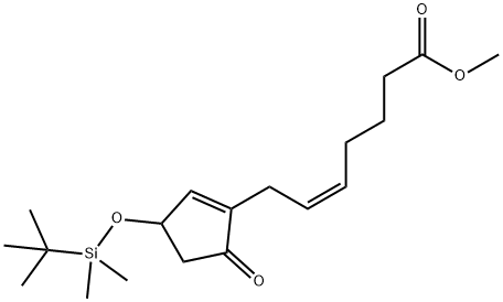 (Z)-7-[3-[[1,1-二甲基乙基)二甲基硅烷基]氧基]-5-氧代-1-环戊烯-1-基]-5庚烯酸甲酯(...),132619-70-6,结构式
