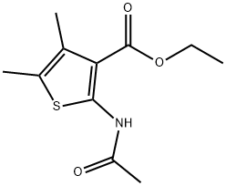 ethyl 2-(acetylamino)-4,5-dimethylthiophene-3-carboxylate Struktur