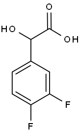3,4-二氟扁桃酸,132741-29-8,结构式