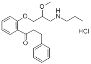 1-[2-[2-メトキシ-3-(プロピルアミノ)プロポキシ]フェニル]-3-フェニル-1-プロパノン·塩酸塩 化学構造式