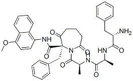 glutaryl-phenylalanyl-alanyl-alanyl-phenylalanine 4-methoxynaphthylamide Structure