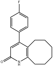 4-(4-氟苯基)-5,6,7,8,9,10-六氢环辛烷并[B]吡啶-2(1H)-酮, 132812-72-7, 结构式