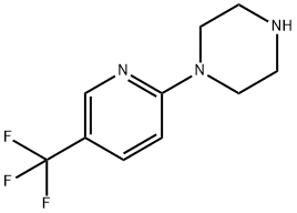 1-〔5-(トリフルオロメチル)-2-ピリジニル〕ピペラジン 化学構造式