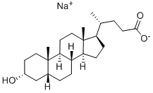 3α-ヒドロキシ-5β-コラン-24-酸ナトリウム 化学構造式