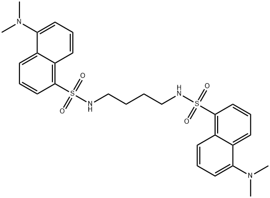 N,N'-(1,4-ブタンジイル)ビス[5-(ジメチルアミノ)-1-ナフタレンスルホンアミド] 化学構造式