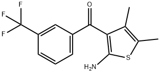 (2-AMINO-4,5-DIMETHYL-3-THIENYL)-[3-(TRIFLUOROMETHYL)PHENYL]METHANONE,132861-87-1,结构式