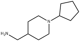 C-(1-环戊基-哌啶-4-基)-甲胺, 132864-60-9, 结构式