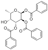 1,2,3-Tri-O-benzoyl-a-L-fucopyranose Struktur