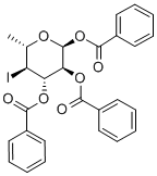 1,2,3-TRI-O-BENZOYL-4-DEOXY-ALPHA-L-FUCOPYRANOSE Struktur