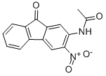 2-acetamido-3-nitro-9-fluorenone 化学構造式