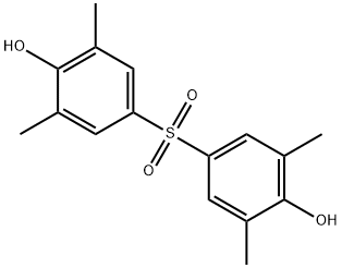 ビス(4-ヒドロキシ-3,5-ジメチルフェニル)スルホン 化学構造式