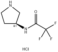 (3S)-(-)-3-(トリフルオロアセトアミド)ピロリジン 塩酸塩 化学構造式