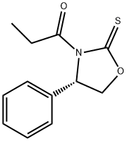 1-[(4S)-4-phenyl-2-thioxo-3-oxazolidinyl]-1-Propanone Structure