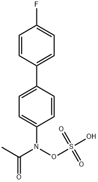N-hydroxy-4'-fluoro-4-(acetylamino)biphenyl sulfate Structure