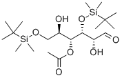 4-O-乙酰基-3,6-二-O-(叔丁基二甲基硅)-D-葡萄烯糖,132891-79-3,结构式