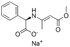 (R)-[(3-甲氧基-1-甲基-3-氧代丙-1-烯基)氨基]苯乙酸钠 结构式