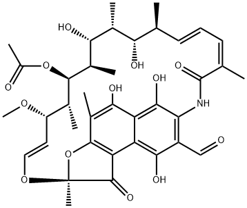 3-ホルミルリファマイシンSV 化学構造式