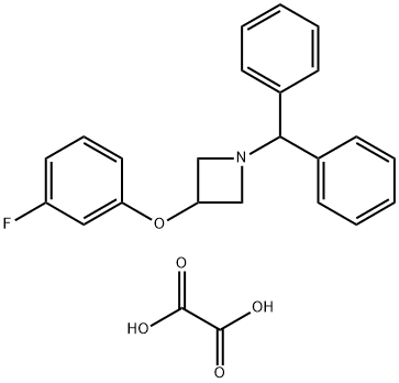 1-(DIPHENYLMETHYL)-3-(3-FLUOROPHENOXY)-AZETIDINE OXALATE Structure
