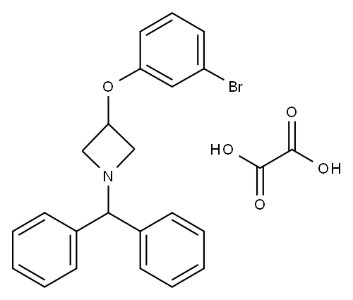 3-(3-BROMOPHENOXY)-1-(DIPHENYLMETHYL)-AZETIDINE OXALATE Structure