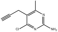 4-Chloro-6-methyl-5-(2-propynyl)-2-pyrimidinamine 化学構造式