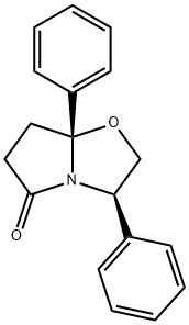 (3R-CIS)-3,7A-DIPHENYLTETRAHYDROPYRROLO-[ 2,1-B]OXAZOL-5(6H)-ONE Struktur