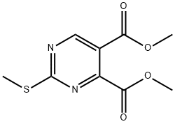 2-甲硫基-4,5-嘧啶二甲酸二甲酯, 132973-51-4, 结构式