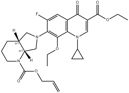 N-Allyloxycarbonyl 8-Ethoxy Moxifloxacin Ethyl Ester Structure