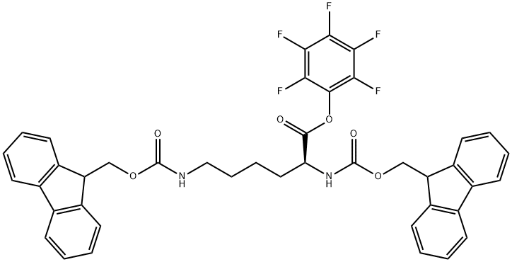N,N'-Bis[(9H-Fluoren-9-ylmethoxy)carbonyl]-L-lysine pentafluorophenyl ester Structure