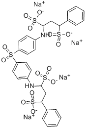 1,1'-[スルホニルビス(4,1-フェニレンイミノ)]ビス[3-フェニル-1,3-プロパンジスルホン酸]テトラナトリウム 化学構造式