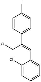 Z-1-氯-3-(2-氯苯基)-2-(4-氟苯基)-2-丙烯,133001-05-5,结构式
