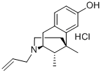 (11S)-3-アリル-1,2,3,4,5,6-ヘキサヒドロ-6,11-ジメチル-2β,6β-メタノ-3-ベンゾアゾシン-8-オール 化学構造式