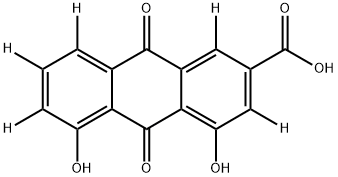 1,8-二羟基-3-羧基蒽醌, 1330166-42-1, 结构式