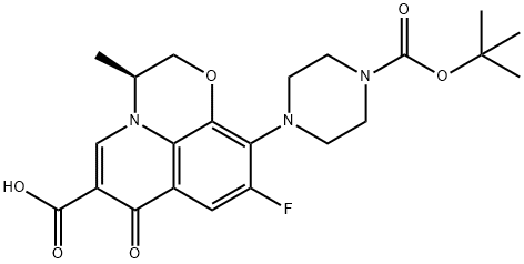 N-tert-Butoxycarbonyl DesMethyl Levofloxacin Structure