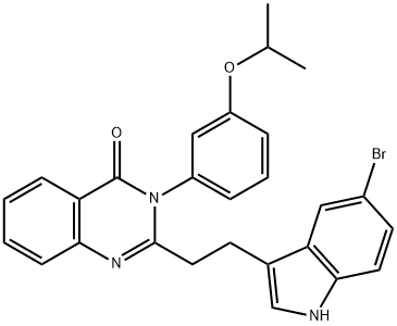 2-[2-(5-BROMO-1H-INDOL-3-YL)ETHYL]-3-[3-(1-METHYLETHOXY)PHENYL]-4-(3H)-QUINAZOLINONE Structure