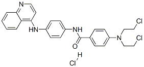4-[bis(2-chloroethyl)amino]-N-[4-(quinolin-4-ylamino)phenyl]benzamide hydrochloride Structure