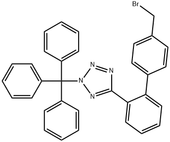 5-[4'-(Bromomethyl)-[1,1'-biphenyl]-2-yl]-2-(triphenylmethyl)-2H-tetrazole Struktur