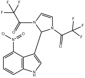 1,3-bis(trifluoroacetyl)-2-(4-nitro-3-indolyl)-4-imidazoline Structure