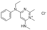 N-乙基-1,6-二氢-1,2-二甲基-6-(甲基亚氨基)-N-苯基-4-嘧啶胺盐酸盐, 133059-99-1, 结构式