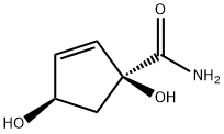 2-Cyclopentene-1-carboxamide,1,4-dihydroxy-,(1S,4R)-(9CI) Structure