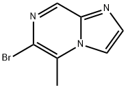 6-ブロモ-5-メチルイミダゾ[1,2-A]ピラジン 化学構造式
