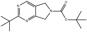 2-(叔丁基)-5,7-二氢-6H-吡咯并[3,4-D]嘧啶-6-羧酸叔丁酯, 1330754-01-2, 结构式