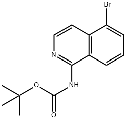 N-叔丁氧羰基-5-溴异喹啉-1-胺,1330754-23-8,结构式